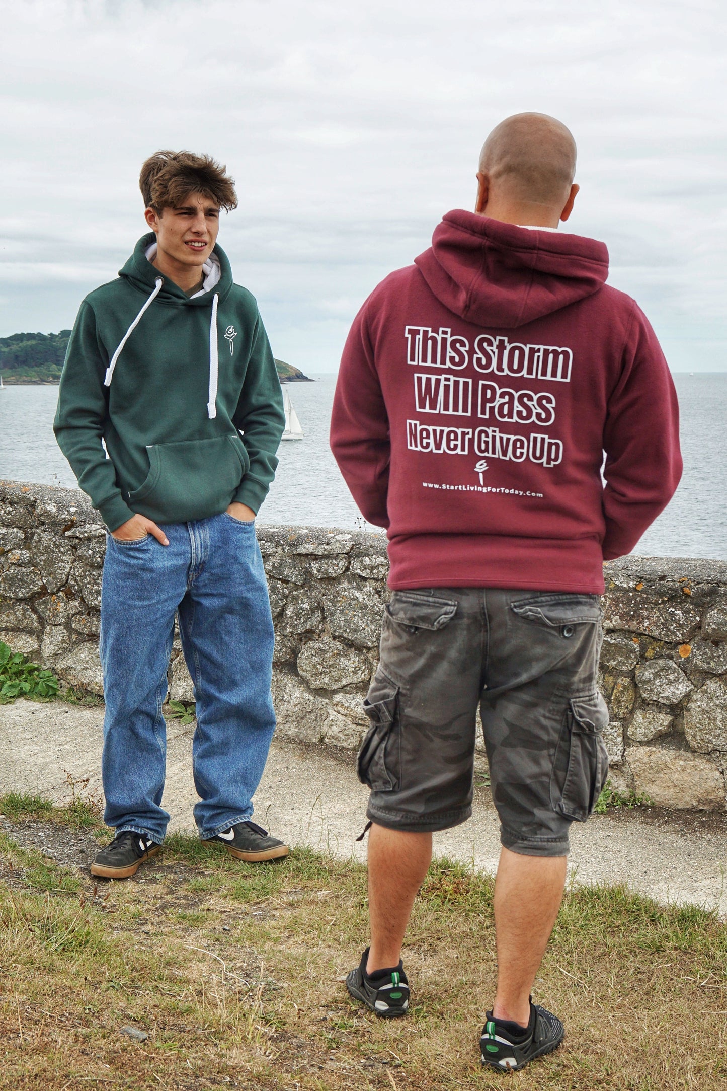 Maroon & Bottle Green - Ultra Premium, Super Soft Hoodie
