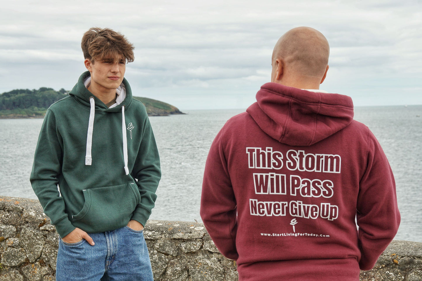 Maroon & Bottle Green - Ultra Premium, Super Soft Hoodie