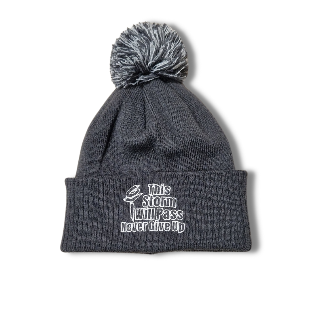 Two Tone Pom Pom Beanie